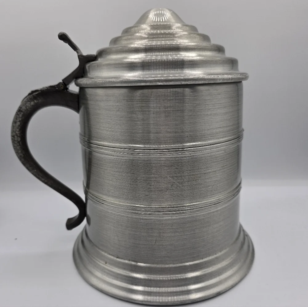 Vintage Pewtertone Ice Bucket  Beer Stein Barware Tankard Antique Serve 11